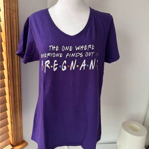Purple Pregnancy Announcement T-Shirt